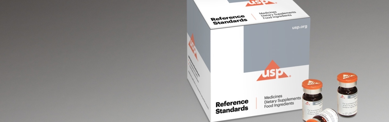 USP Reference Standards box and sample USP bottles